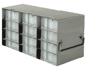 Upright Freezer Racks for 96 Deep-Well Microtiter Plates and Microtube Racks with Locking Rod – Rack Only – 3 Boxes Deep x 4 Boxes High