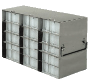 Upright Freezer Racks for 96 Deep-Well Microtiter Plates and Microtube Racks with Locking Rod – Rack Only – 3 Boxes Deep x 5 Boxes High