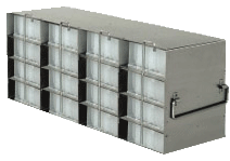 Upright Freezer Racks for 96 Deep-Well Microtiter Plates and Microtube Racks with Locking Rod - Rack Only - 4 Boxes Deep x 4 Boxes High