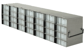 Upright Freezer Racks for 96 Deep-Well Microtiter Plates and Microtube Racks with Locking Rod - Rack Only - 7 Boxes Deep x 4 Boxes High