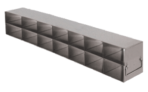 Stainless Steel Upright Freezer Rack for MATRIX Boxes & Abgene Tube Racks - 7 Boxes Deep x 2 Boxes High