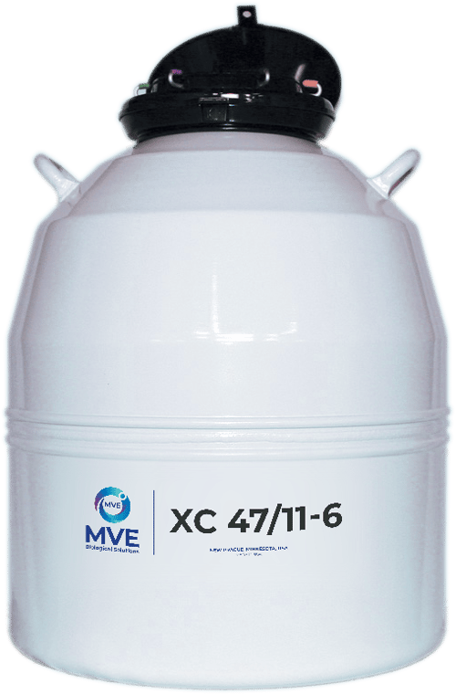 MVE XC 47/11-6SQ Cryogenic Freezer with 6 Square Canisters for 2" Boxes (Capacity: 750 x 2.0mL Vials)
