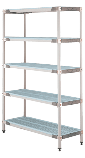 MetroMax i® Polymer Shelving Unit- 36" (L) x 18" (W) - 5 Shelves - Starter Unit