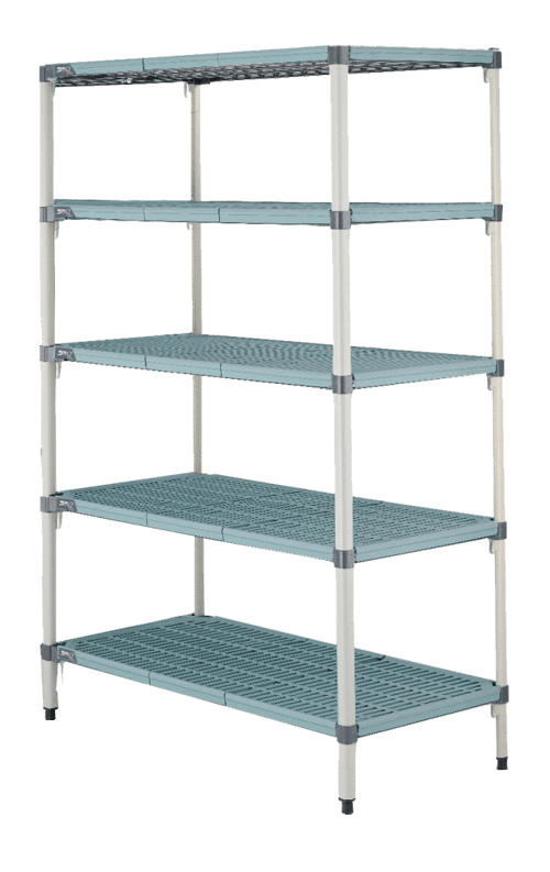 MetroMax Q® Polymer Shelving Unit- 36" (W) x 18" (D) - 5 Shelves - Starter Unit
