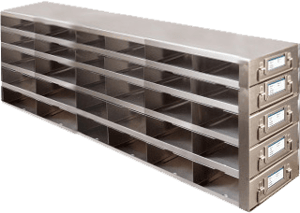 Upright Freezer Drawer Racks with 5 Drawers (6 Compartments Each) for 96-Well & 384-Well Microtiter Plates/ 96-Well Microtube Boxes/ Micronic ROBO Racks