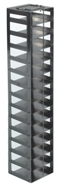 Stainless Steel Chest Freezer Rack for 25-Place Slide Boxes and Small Slide Boxes- 14 Boxes – 21.3″ (H) x 6″ (D) x 3.75″ (L)