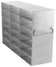 Upright Freezer Rack for Standard 2" Boxes- Rack Only (3 Boxes Deep x 6 Boxes High)