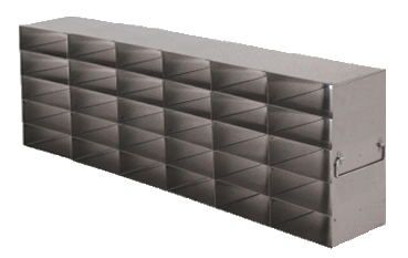 Upright Freezer Racks for Microtube Boxes (FluidX, Micronic Racks, etc.) - Rack Only - 6 Boxes Deep x 5 Boxes High