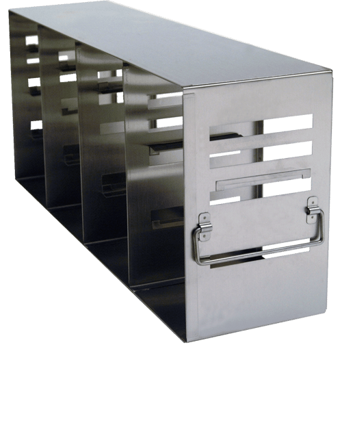 Modifiable Upright Freezer Rack for Standard 2" & 3" Boxes- Rack Only (4 Boxes Deep x 4 Boxes High)
