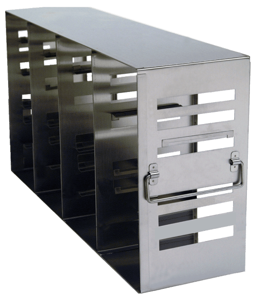 Modifiable Upright Freezer Rack for Standard 2" & 3" Boxes- Rack Only (4 Boxes Deep x 6 Boxes High)