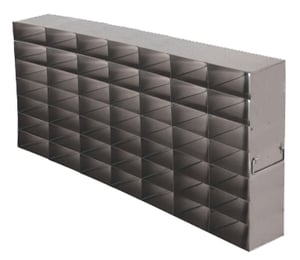 Stainless Steel Upright Freezer Rack for 25-Place Slide Boxes | 49 Boxes Total | 25.9" (L) x 10.7" (H)