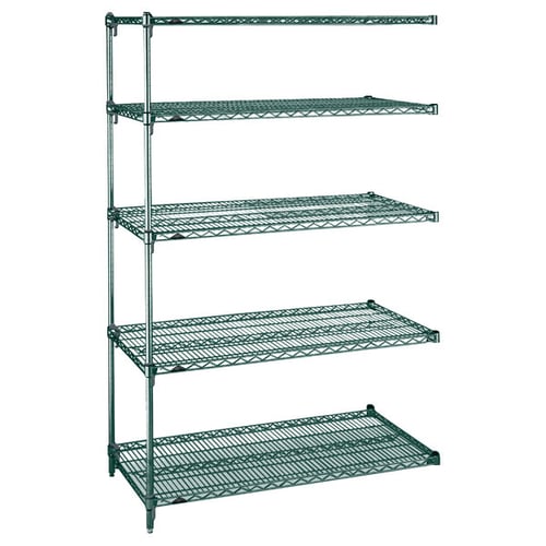 Metro Super Adjustable 2 Super Erecta® Shelves - 24" (W) x 24" (D)- 5 Shelves- Add-On Unit - Microban