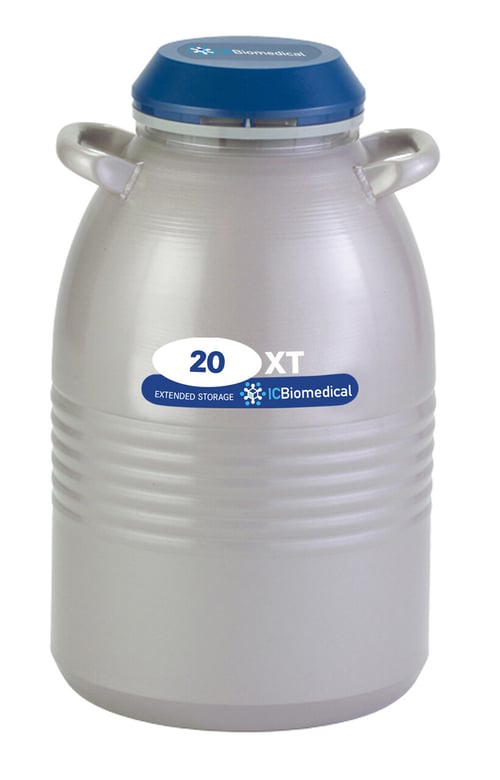 IC Biomedical XT20 Cryogenic Sample Storage with (6) 5" Canisters (Capacity: 180 x 2.0 ml vials)