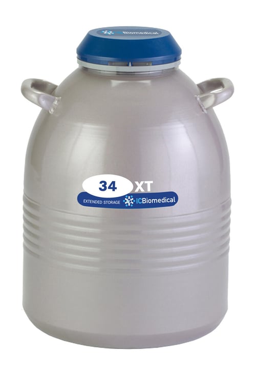IC Biomedical XT34 Cryogenic Sample Storage with (6) 5" Canisters (Capacity: 180 x 2.0 ml vials)