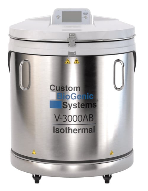 Custom BioGenic Systems V-3000AB Isothermal LN2 Freezer (Capacity: 21,100 x 2.0 ml vials)
