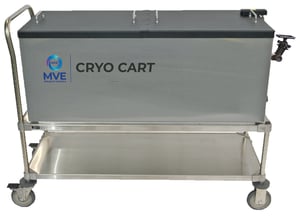 MVE Cryocart Liquid Nitrogen Transport with Temperature Monitor (Capacity: 30 x 2" Cryoboxes)