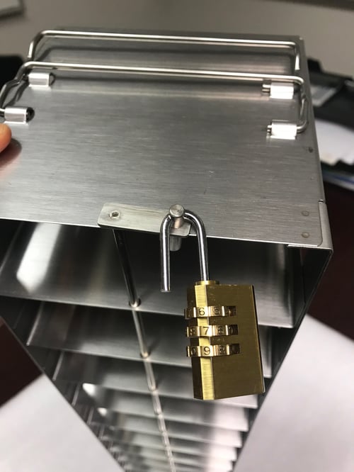 Security Lock Device for Chest Freezer Racks