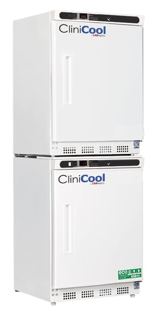 labrepco clinicool 9 cu.ft. Combo Medical Refrigerator/Freezer Stacked Combo unit with solid doors