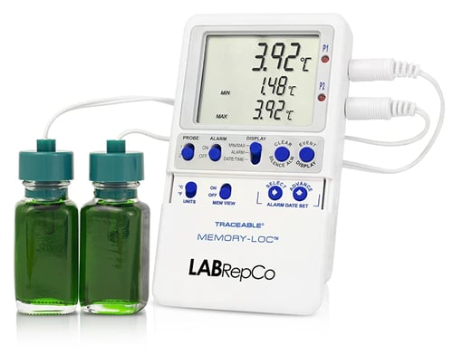 NIST Traceable® Memory-Loc™ Refrigerator/Freezer Data Logging Thermometer for Vaccine Storage (2 probes)