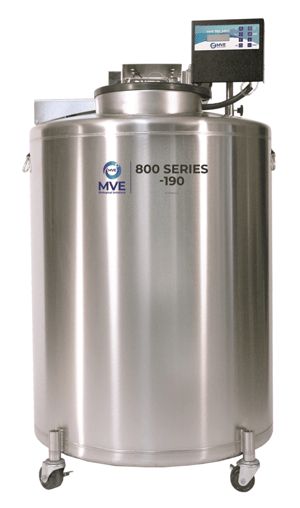 MVE 819P-190 LN2 Freezer with Full Auto Fill and Gas Bypass (Capacity: 19,500 x 2.0 ml vials)