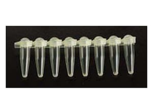 PCR Reaction Strips With Attached Dome Top 0.2 ml (Blue)