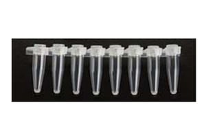 PCR Reaction Strips With Attached Flat Top 0.2 ml (Yellow)