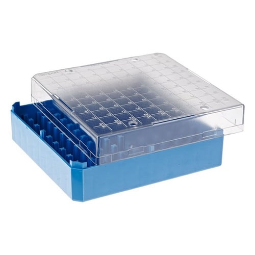 Polycarbonate 2" Boxes With 100 Cell Divider (Blue)