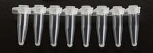 PCR Reaction Strips With Attached Flat Top 0.2 ml (Green)