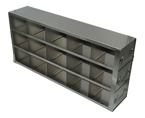 Upright Freezer Drawer Racks for Standard 3.75" Boxes- Rack Only- 5 Boxes Deep x 3 Boxes High