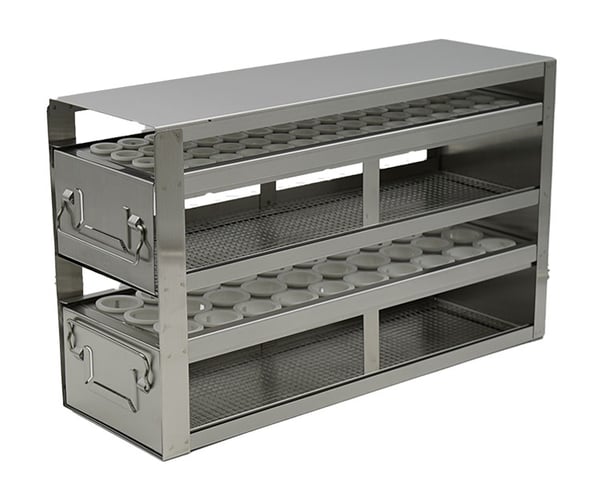 Upright Freezer Drawer Rack for 15ml Centrifuge Tubes | 120 Tubes