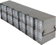 Upright Freezer Racks for 96-Well and 384-Well Microtiter Plates with Locking Rod - Rack Only (84-96 Plates)