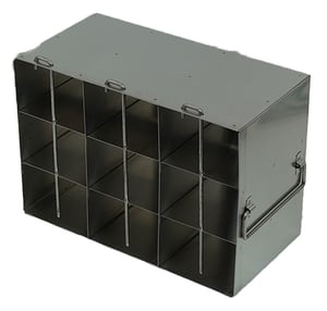 Stainless Steel Upright Freezer Rack for MATRIX Boxes, FluidX Boxes & Micronic Racks - 3 Boxes Deep x 3 Boxes High