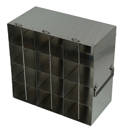 Stainless Steel Upright Freezer Rack for MATRIX Boxes, FluidX Boxes & Micronic Racks - 3 Boxes Deep x 4 Boxes High