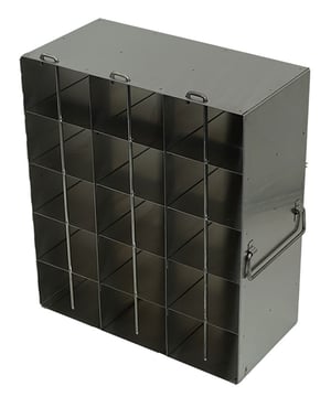 Stainless Steel Upright Freezer Rack for MATRIX Boxes, FluidX Boxes & Micronic Racks - 3 Boxes Deep x 5 Boxes High
