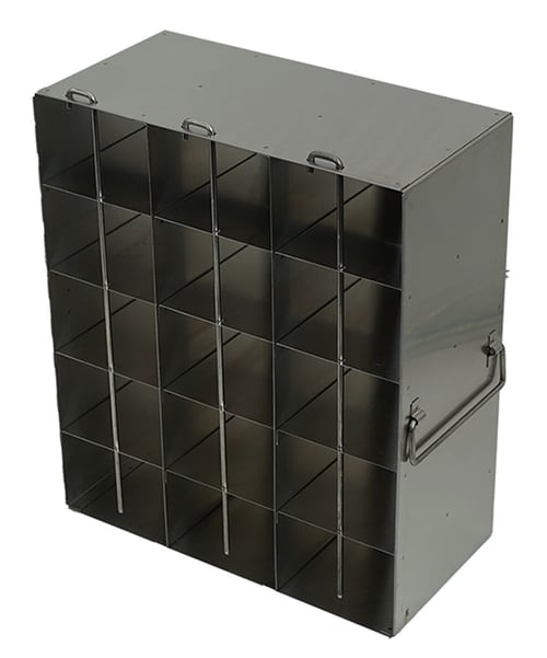 Stainless Steel Upright Freezer Rack for MATRIX Boxes, FluidX Boxes & Micronic Racks - 3 Boxes Deep x 5 Boxes High