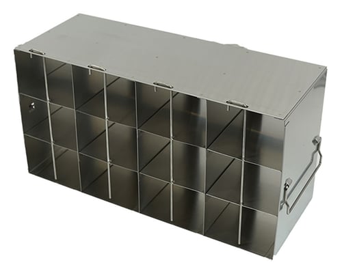 Stainless Steel Upright Freezer Rack for MATRIX Boxes, FluidX Boxes & Micronic Racks - 4 Boxes Deep x 3 Boxes High