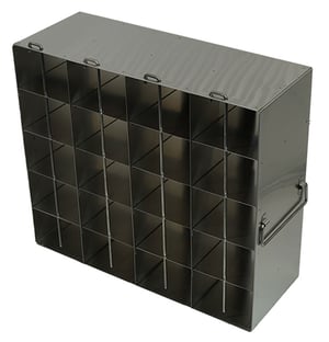 Stainless Steel Upright Freezer Rack for MATRIX Boxes, FluidX Boxes & Micronic Racks - 4 Boxes Deep x 5 Boxes High