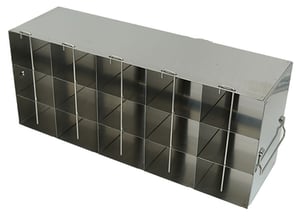 Stainless Steel Upright Freezer Rack for MATRIX Boxes, FluidX Boxes & Micronic Racks - 5 Boxes Deep x 3 Boxes High
