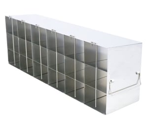 Stainless Steel Upright Freezer Rack for MATRIX Boxes, FluidX Boxes & Micronic Racks - 6 Boxes Deep x 3 Boxes High