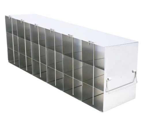 Stainless Steel Upright Freezer Rack for MATRIX Boxes, FluidX Boxes & Micronic Racks - 6 Boxes Deep x 3 Boxes High