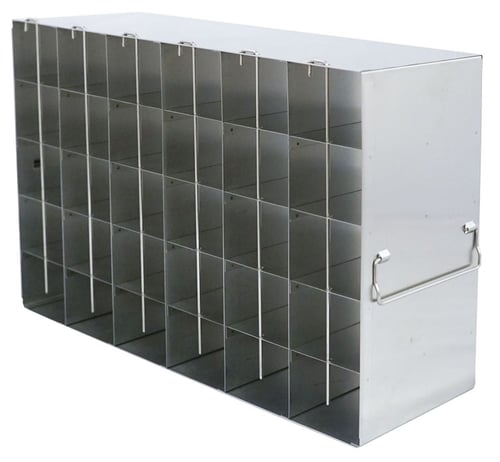 Stainless Steel Upright Freezer Rack for MATRIX Boxes, FluidX Boxes & Micronic Racks - 6 Boxes Deep x 5 Boxes High
