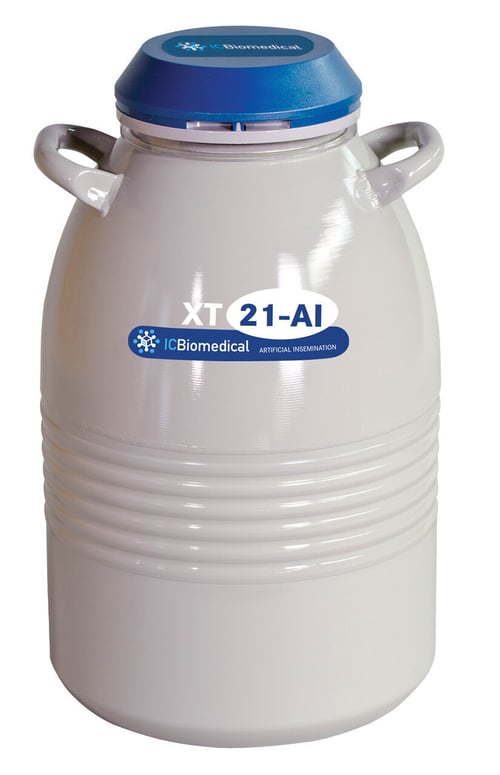 IC Biomedical XT21-AI Animal Insemination Cryogenic System with (6) 5" Canisters (Capacity: 210 x 2.0 ml vials)