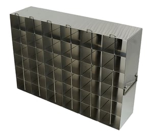 Stainless Steel Upright Freezer Rack for MATRIX Boxes, FluidX Boxes & Micronic Racks - 6 Boxes Deep x 6 Boxes High