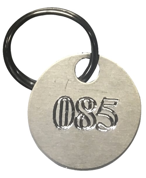 Stainless Steel Round Keychain Identifier for Freezer Racks (Engraved)