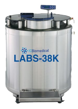 IC Biomedical LABS 38K LN2 Freezer System (Capacity: 37,700 x 2.0 ml vials)