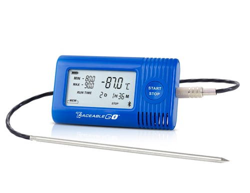 TraceableGO™ Bluetooth Data Logging Thermometers, 1 Stainless Steel Probe (-90°C to 100°C)