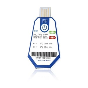TraceableOne™ Single-Use Datalogging Thermometer for Refrigerated Transport (Logging Interval/Duration: 1 Minute/10 Days)