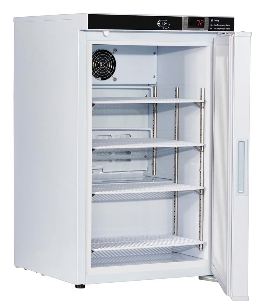CliniCool Silver Series PRIME 2.5 Cu. Ft. Free Standing Undercounter Solid Door Controlled Room Temperature Cabinet Interior