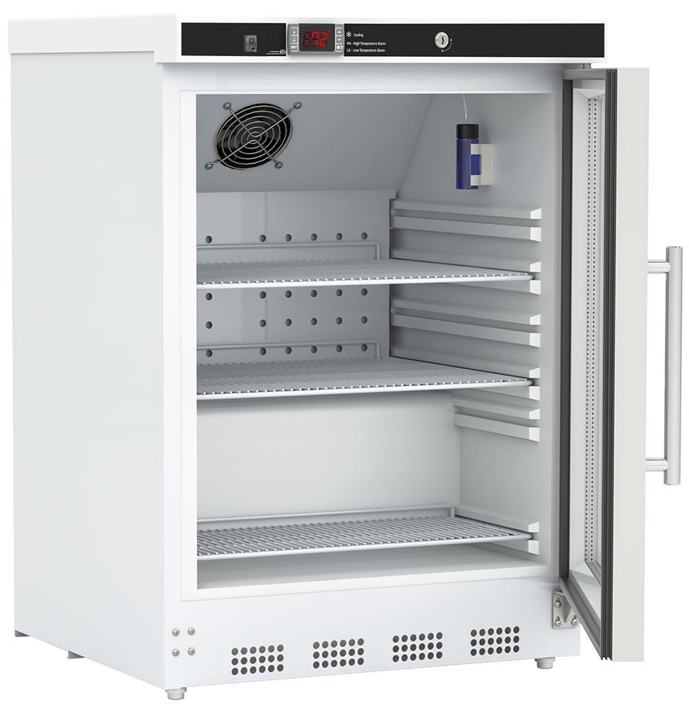 CliniCool Silver Series PRIME 4.6 Cu. Ft. Built-In Glass Door Undercounter Controlled Room Temperature Cabinet Interior