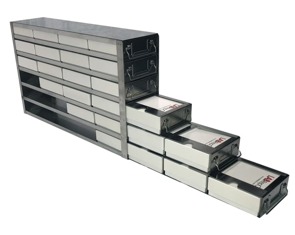 4 Deep x 6 High Upright Freezer Drawer Rack for 2